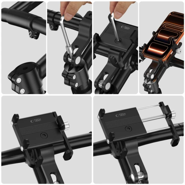 Автотримач Tech-Protect V5 Handlebar & Stem Universal Bike Mount Black (5906302339686)