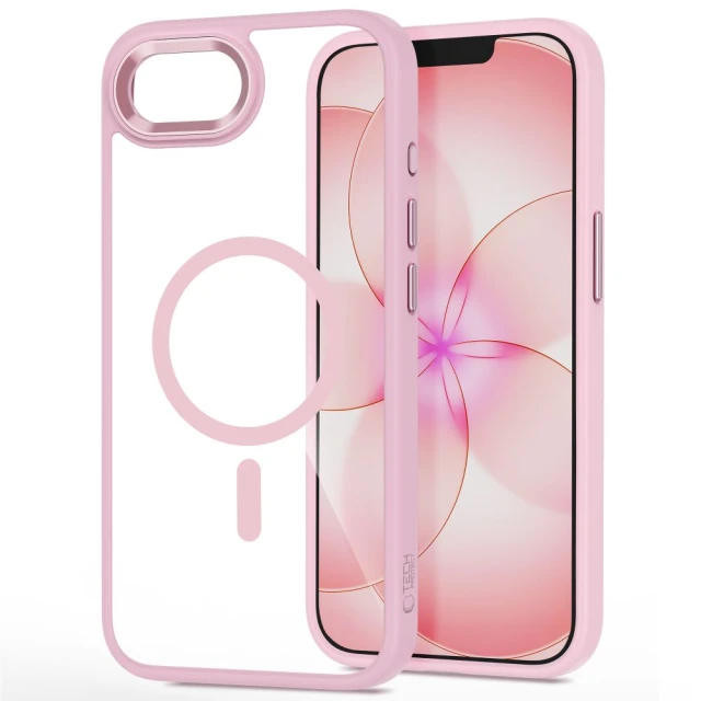 Чохол Tech-Protect Magmat для iPhone 16e / 17e Soft Pink/Clear with MagSafe (5906302339754)