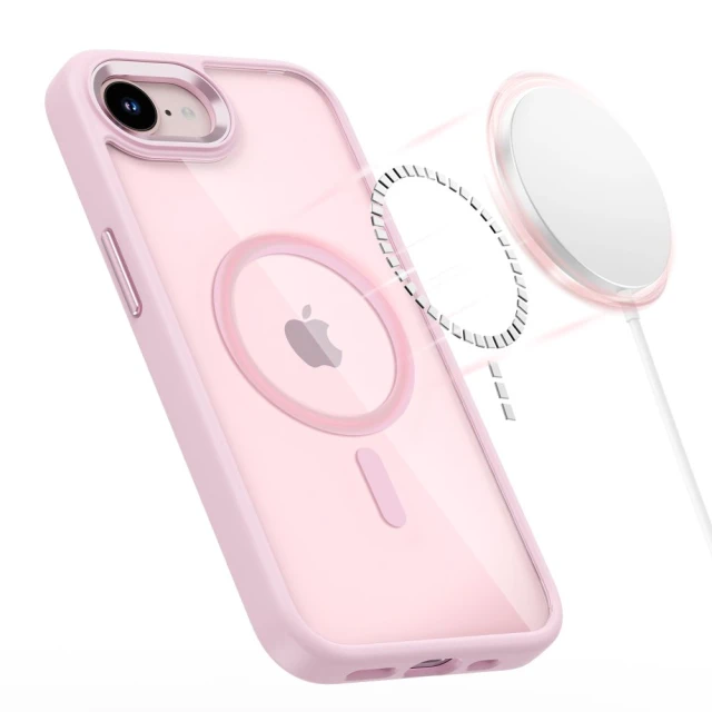 Чохол Tech-Protect Magmat для iPhone 16e / 17e Soft Pink/Clear with MagSafe (5906302339754)