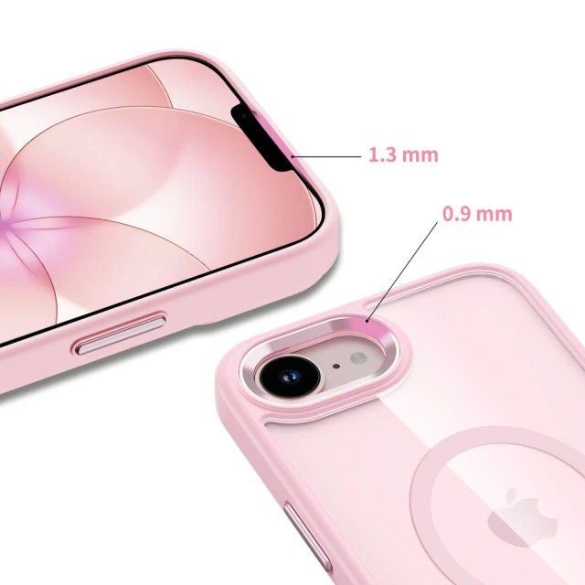 Чохол Tech-Protect Magmat для iPhone 16e / 17e Soft Pink/Clear with MagSafe (5906302339754)