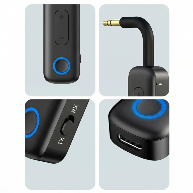Аудіоадаптер Tech-Protect Ultraboost AU02 AUX Bluetooth 5.4 Black (5906302339815)