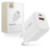 Мережевий зарядний пристрій Tech-Protect NCA65W-GAN 2-Port PD 65W / QC3.0 White (5906302339822)
