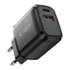 Мережевий зарядний пристрій Tech-Protect NCA65W-GAN 2-Port PD 65W / QC3.0 Black (5906302339839)