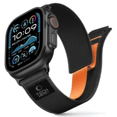 Ремінець Tech-Protect Nylon Elite для Apple Watch Ultra 3/2/1 49 mm | Series 11/10 46 mm | Series 9/8/7/6/5/4/SE 45 mm | 44 mm Black/Orange (590630233