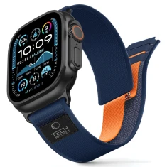 Ремінець Tech-Protect Nylon Elite для Apple Watch Ultra 3/2/1 49 mm | Series 11/10 46 mm | Series 9/8/7/6/5/4/SE 45 mm | 44 mm Navy/Orange (5906302339