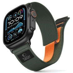 Ремінець Tech-Protect Nylon Elite для Apple Watch Ultra 3/2/1 49 mm | Series 11/10 46 mm | Series 9/8/7/6/5/4/SE 45 mm | 44 mm Green/Orange (590630233