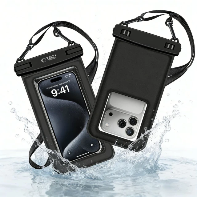 Чохол Tech-Protect UWC7 Universal Waterproof Floating 6.9 дюйма чорний (5906302340026)