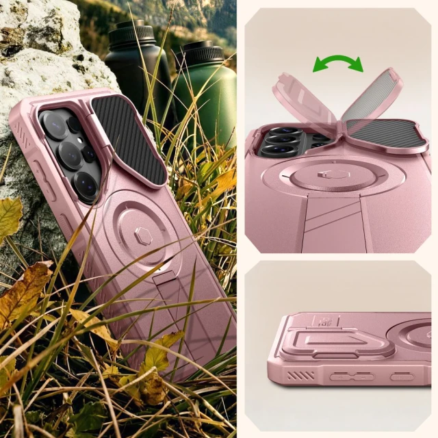 Чохол Tech-Protect Kevlar MagSafe для Samsung Galaxy S26 Ultra Pink with MagSafe (2 pack) (5906302340071)