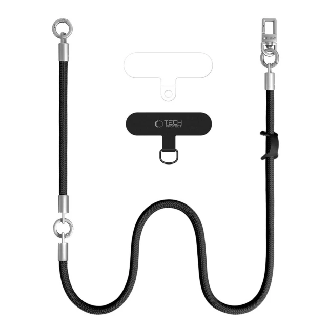 Ремінець Tech-Protect C10S Rope Crossbody & Wrist Black/Titanium (5906302340088)