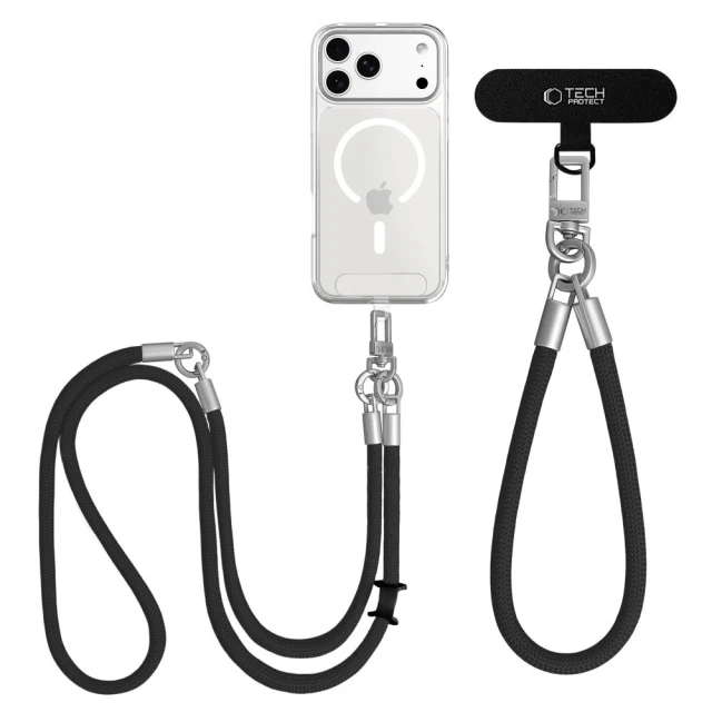 Ремінець Tech-Protect C10S Rope Crossbody & Wrist Black/Titanium (5906302340088)