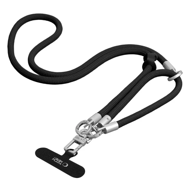 Ремінець Tech-Protect C10S Rope Crossbody & Wrist Black/Titanium (5906302340088)