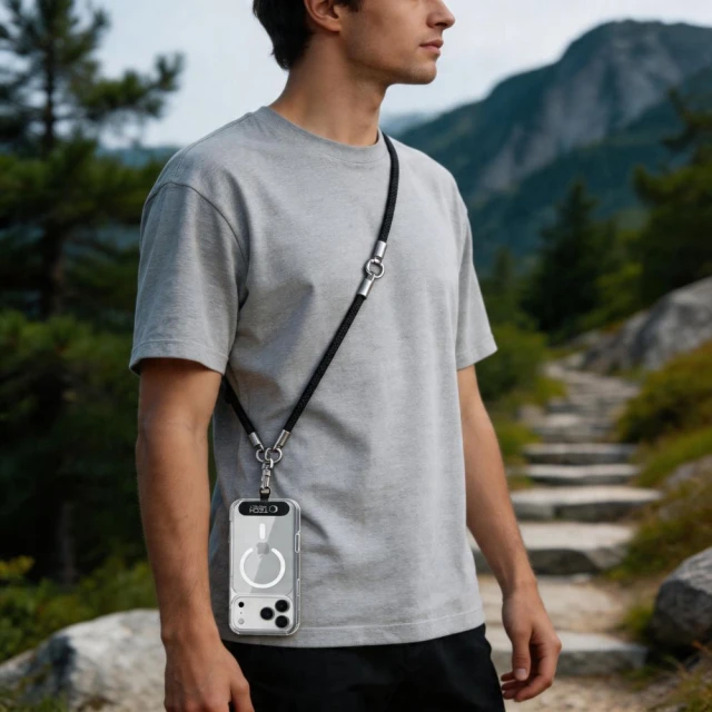 Ремінець Tech-Protect C10S Rope Crossbody & Wrist Black/Titanium (5906302340088)