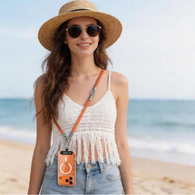 Чохол Tech-Protect C10S Rope Crossbody & Wrist Orange/Titanium (5906302340095)