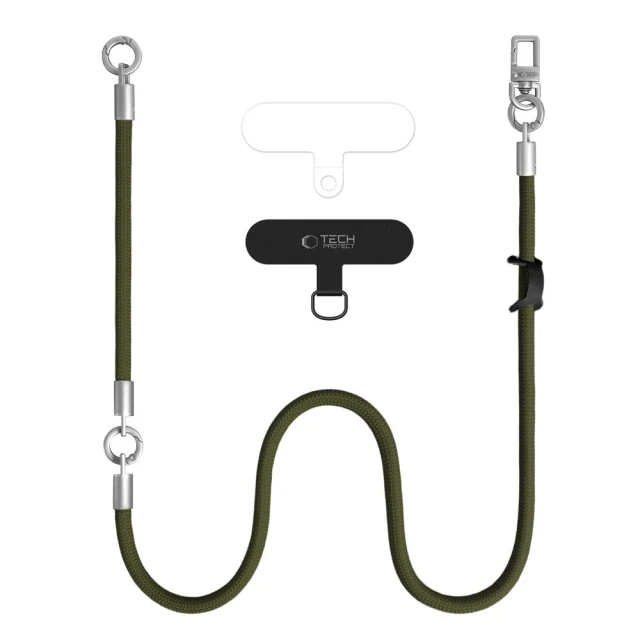 Чохол Tech-Protect C10S Rope Crossbody & Wrist Olive Green/Titanium (5906302340101)