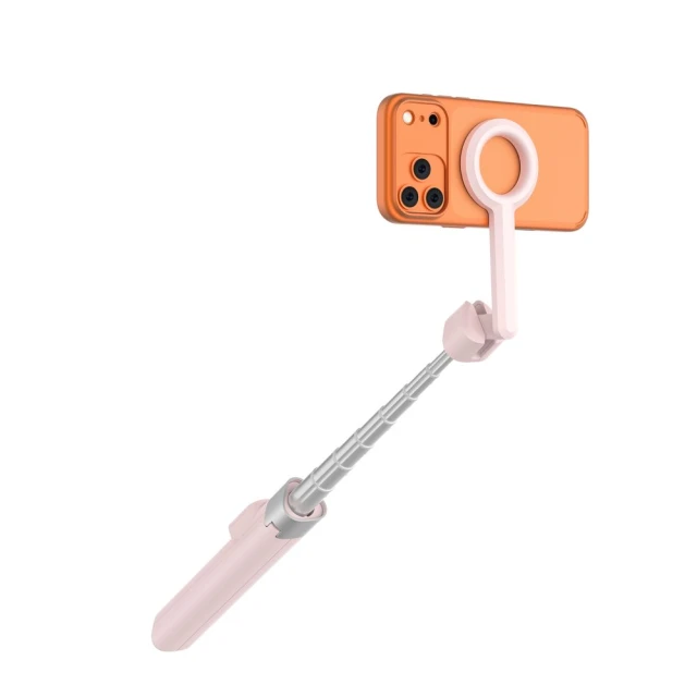 Штатив Tech-Protect L10S Bluetooth Selfie Stick Pink/Grey with MagSafe (5906302340132)