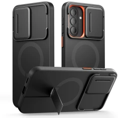 Чехол Tech-Protect Kevlar Aura для Samsung Galaxy A57 Black/Orange with MagSafe (5906302340163)