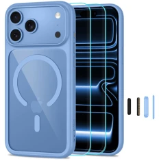 Чехол Tech-Protect MagOne для iPhone 18 Pro Max | 17 Pro Max Blue Clear (2 pack) (5906302341597)