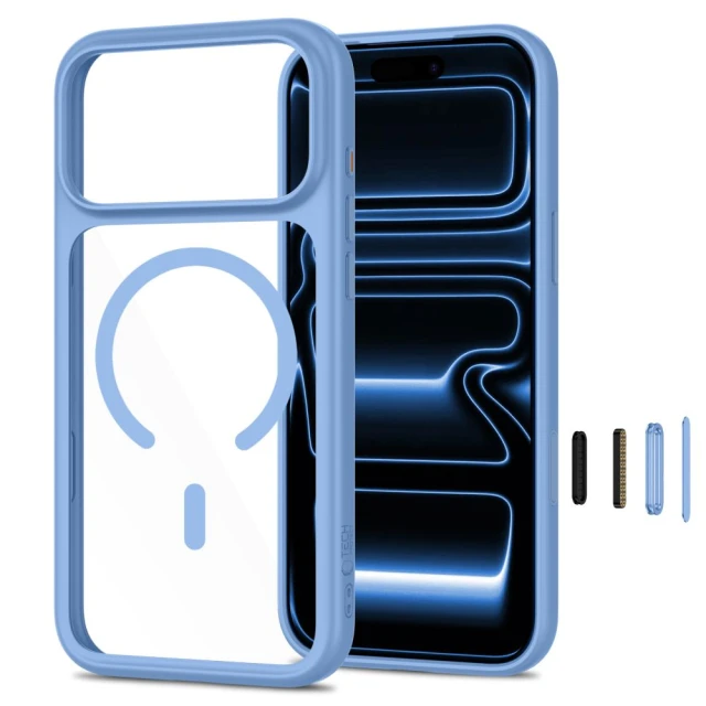 Чехол Tech-Protect MagOne для iPhone 18 Pro Max | 17 Pro Max Blue Clear (2 pack) (5906302341597)