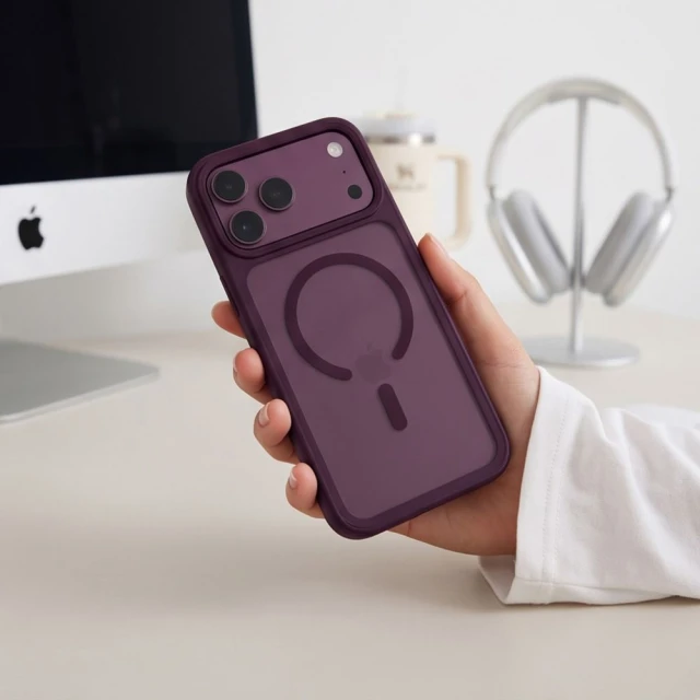 Чохол Tech-Protect MagMat CC для iPhone 18 Pro Max | 17 Pro Max Burgundy with MagSafe (5906302341696)