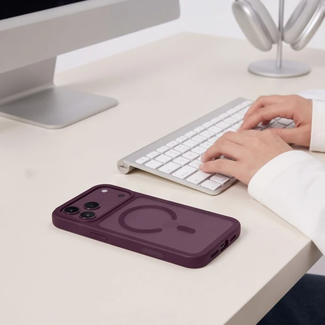 Чохол Tech-Protect MagMat CC для iPhone 18 Pro Max | 17 Pro Max Burgundy with MagSafe (5906302341696)