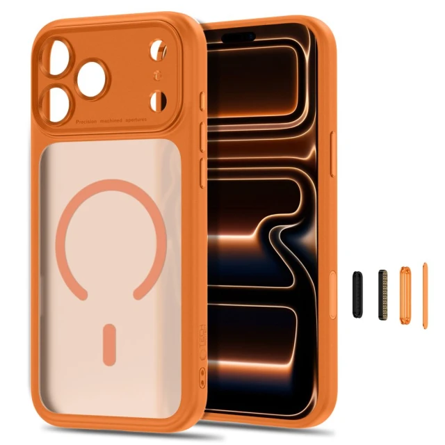 Чохол Tech-Protect MagPeak CC для iPhone 18 Pro Max | 17 Pro Max Matte Cosmic Orange (5906302341870)