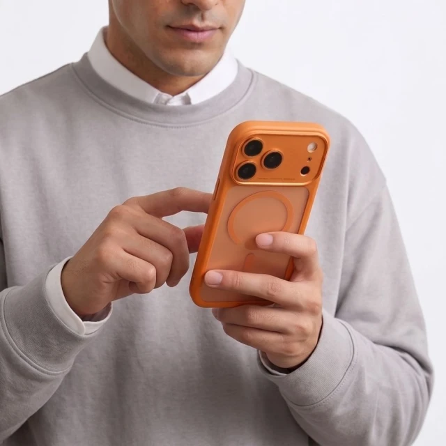 Чохол Tech-Protect MagPeak CC для iPhone 18 Pro Max | 17 Pro Max Matte Cosmic Orange (5906302341870)