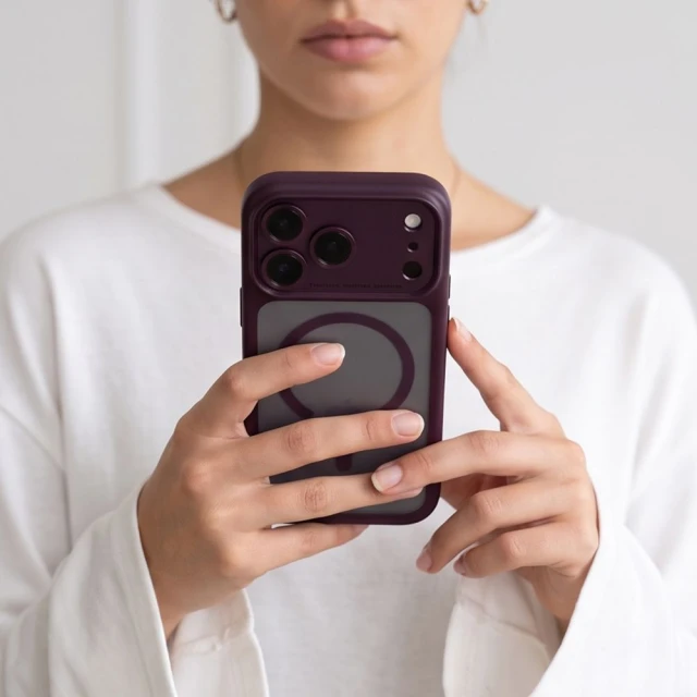 Чохол Tech-Protect MagPeak CC для iPhone 18 Pro | 17 Pro Matte Dark Cherry (5906302341924)