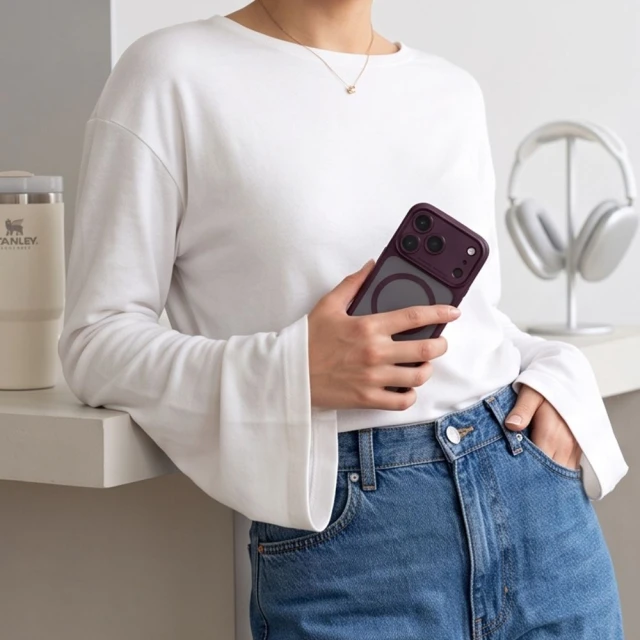 Чохол Tech-Protect MagPeak CC для iPhone 18 Pro Max | 17 Pro Max Matte Dark Cherry (5906302341931)