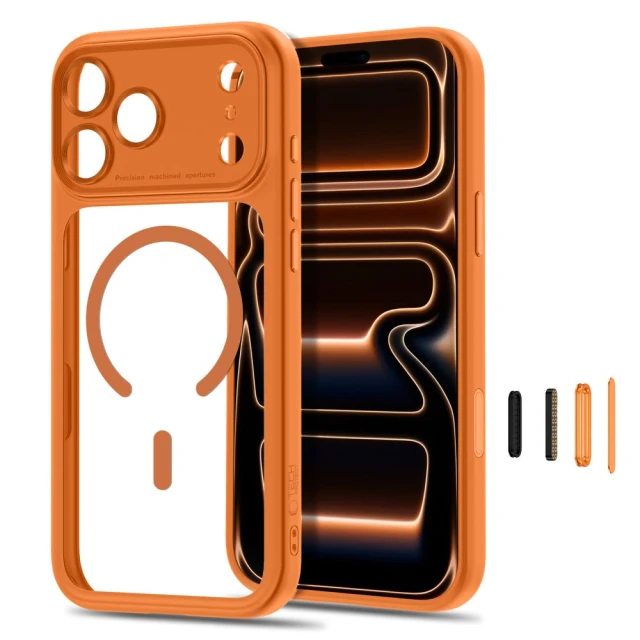 Чохол Tech-Protect MagPeak CC для iPhone 18 Pro | 17 Pro Orange (5906302341948)