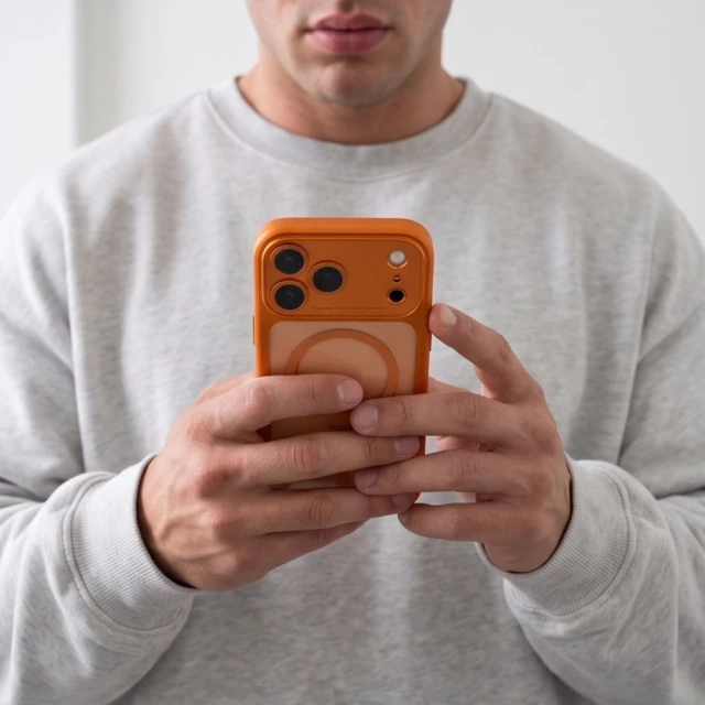 Чохол Tech-Protect MagPeak CC для iPhone 18 Pro Max | 17 Pro Max Cosmic Orange Clear (5906302341955)