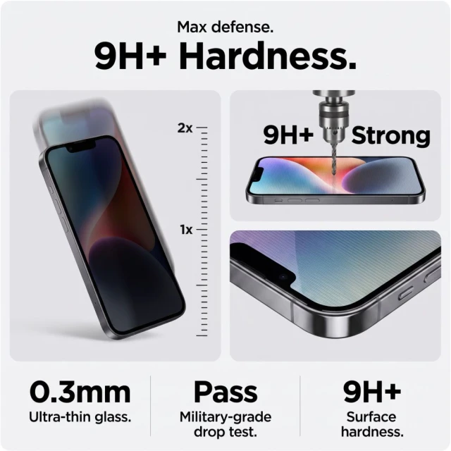 Защитное стекло Tech-Protect OneTouch Set Spy+ для iPhone 18 Pro Privacy (2 pack) (5906302343102)