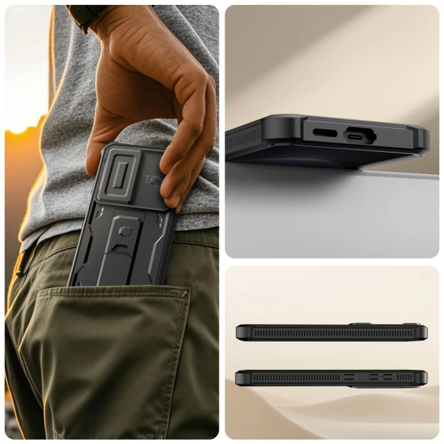 Чохол Tech-Protect Kevlar Cam+ для Samsung Galaxy S26 Black (набір з 2 частин) (5906302352395)