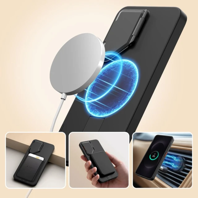 Чохол Tech-Protect Kevlar Aura для Samsung Galaxy S26 Black/Orange with MagSafe (5906302352401)