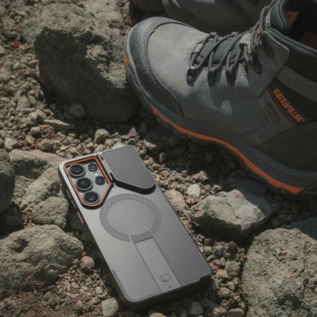Чохол Tech-Protect Kevlar Aura для Samsung Galaxy S26 Ultra Black/Orange with MagSafe (5906302352425)