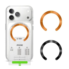 Кільце-тримач Tech-Protect MMP-210 Magnetic Ring Black & Cosmic Orange (2 pack) with MagSafe (5906302352548)