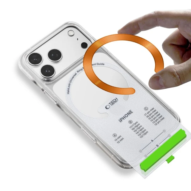 Кільце-тримач Tech-Protect MMP-210 Magnetic Ring Black & Cosmic Orange (2 pack) with MagSafe (5906302352548)