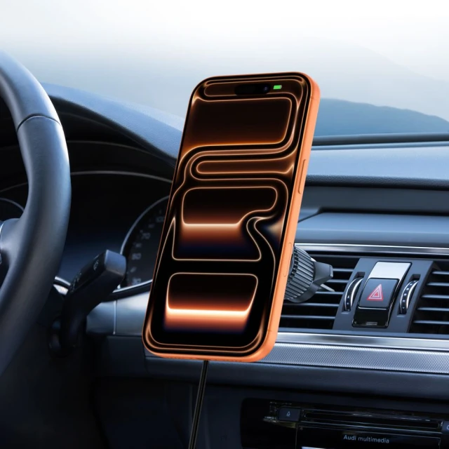 Автотримач з функцією бездротової зарядки Tech-Protect V9 ArcticBoost Magnetic Dashboard & Vent Car Mount Wireless Charger 25W Qi2.2 Black with MagSaf