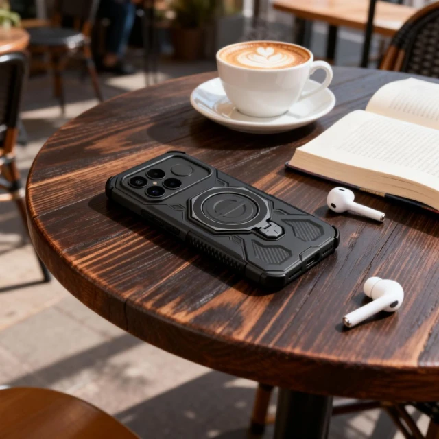 Чохол Tech-Protect Tacticstand для Xiaomi Poco F8 Ultra Matte Black with MagSafe (5906302352722)