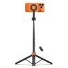 Універсальний штатив Tech-Protect L10S Bluetooth Selfie Stick Tripod Black/Orange with MagSafe (5906302352807)