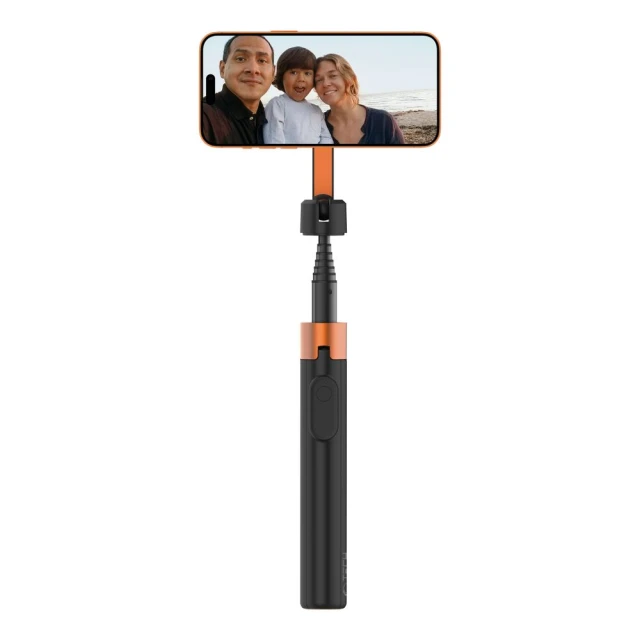 Універсальний штатив Tech-Protect L10S Bluetooth Selfie Stick Tripod Black/Orange with MagSafe (5906302352807)