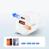 Мережевий зарядний пристрій Tech-Protect NCA45W-GAN 2-Port PD 45W / QC3.0 + Type-C Cable White (5906302352814)