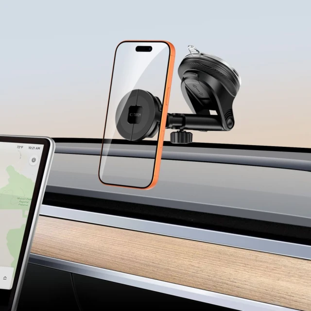 Автотримач Tech-Protect N62 2in1 Universal & Magnetic Dashboard & Vent Car Mount Black with MagSafe (5906302353057)