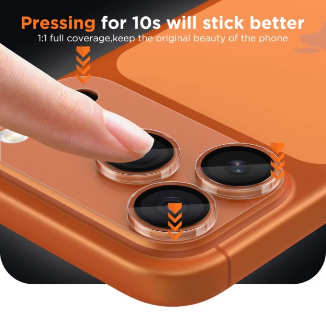 Захисне скло для камери Tech-Protect CamFull Fit+ для iPhone 17 Pro Max Matte Clear (5906302353064)