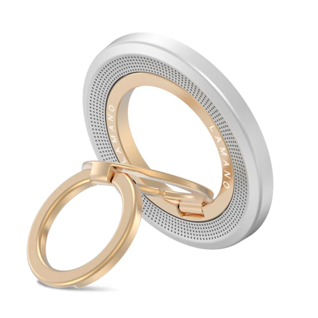 Кільце-тримач Tech-Protect MMR700 Lamano Magnetic Phone Ring Titanium/Gold with MagSafe (5906302353095)