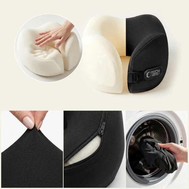 Подушка для подорожей Tech-Protect ComfortRest Travel Neck Pillow Black (5906302353118)