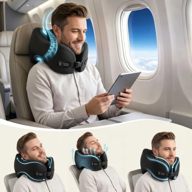 Подушка для подорожей Tech-Protect ComfortRest Travel Neck Pillow Black (5906302353118)