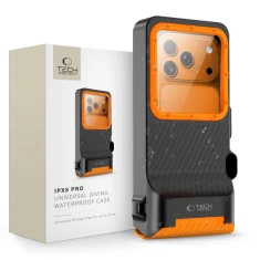 Чохол Tech-Protect IPX8 Pro Universal Diving Waterproof Case Black/Orange (5906302353156)