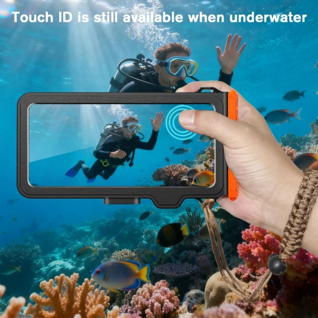 Чохол Tech-Protect IPX8 Pro Universal Diving Waterproof Case Black/Orange (5906302353156)