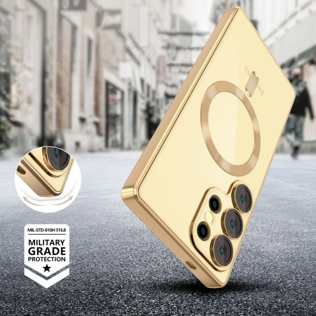 Чохол Tech-Protect MagFlex для Samsung Galaxy S25 Ultra (S938) Shiny Gold with MagSafe (5906302360062)