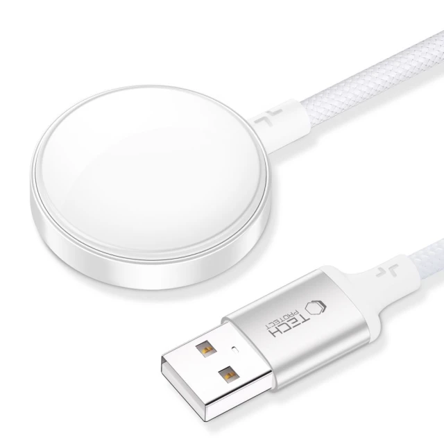 Зарядний кабель Tech-Protect MC02 UltraBoost USB-A для Apple Watch 1 m White (5906302360093)